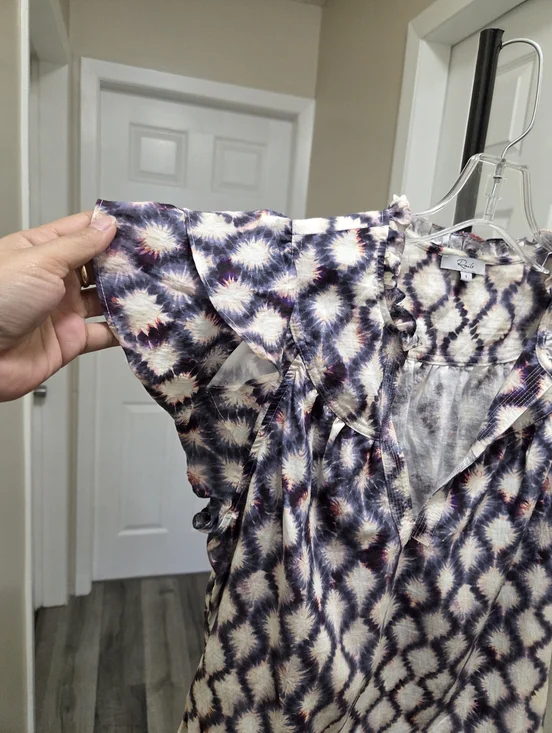 Rails Lyocell Blend Print Ruffle Blouse - Picture 2 of 8